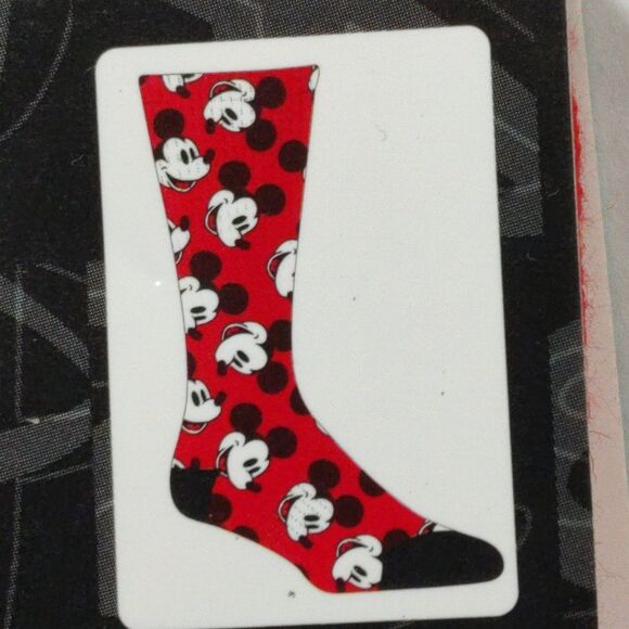 Disney Mickey Mouse Crew Socks Size 9-13 Unisex Multicolored Polyester Spandex - Picture 9 of 9